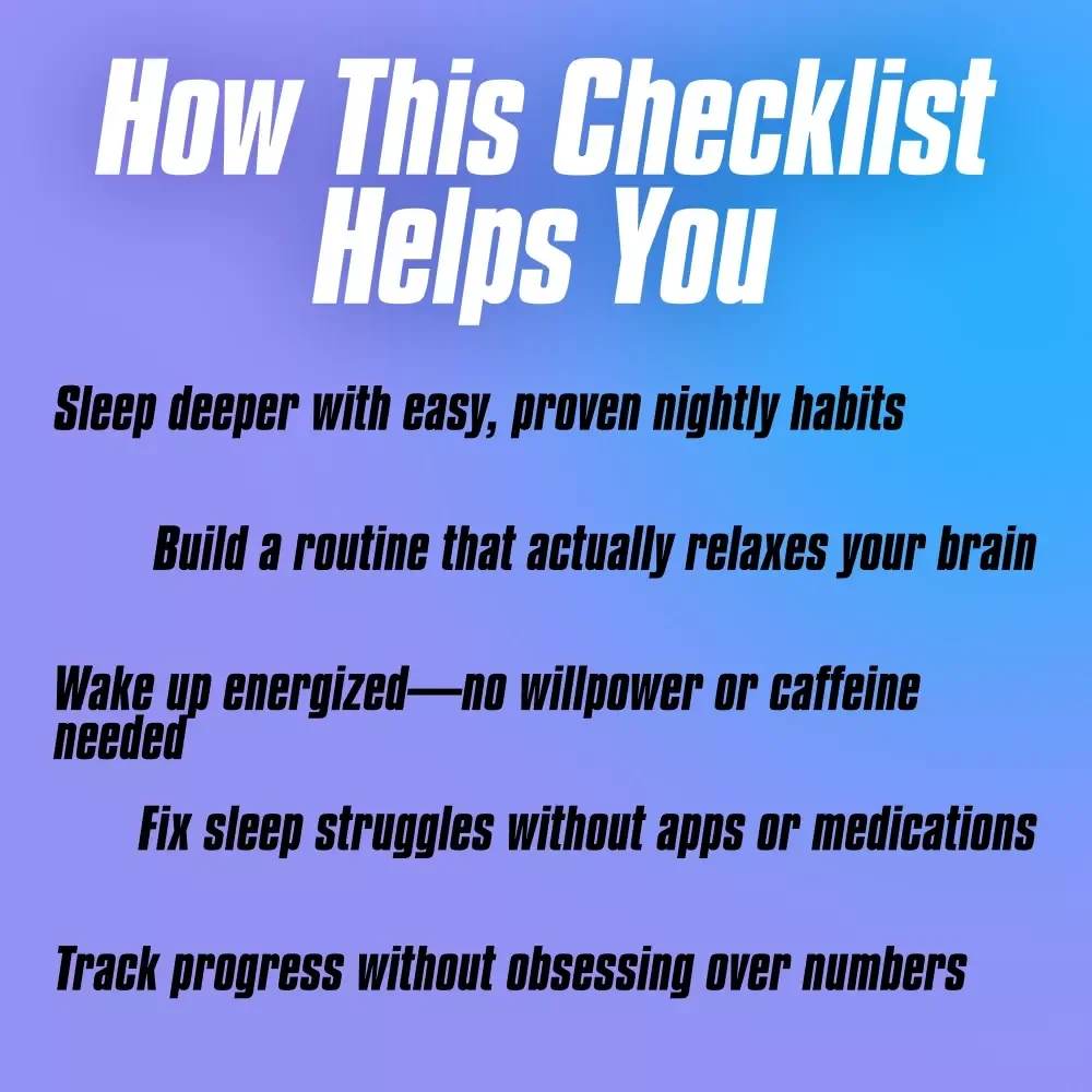 Deep Sleep Success Checklist | Digital Download to Improve Deep Sleep | Reddit-Approved Night Routine for Better Rest