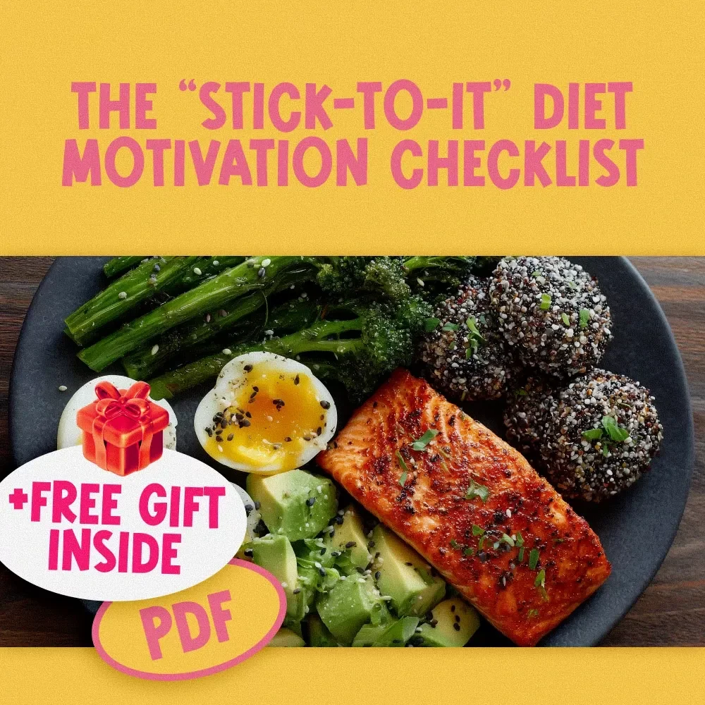 The “Stick-to-It” Diet Motivation Checklist | Printable How to Motivate Yourself to Stick to a Diet | Healthy Habits PDF