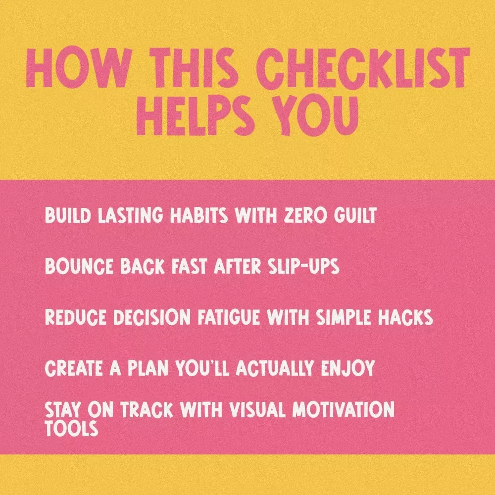 The “Stick-to-It” Diet Motivation Checklist | Printable How to Motivate Yourself to Stick to a Diet | Healthy Habits PDF