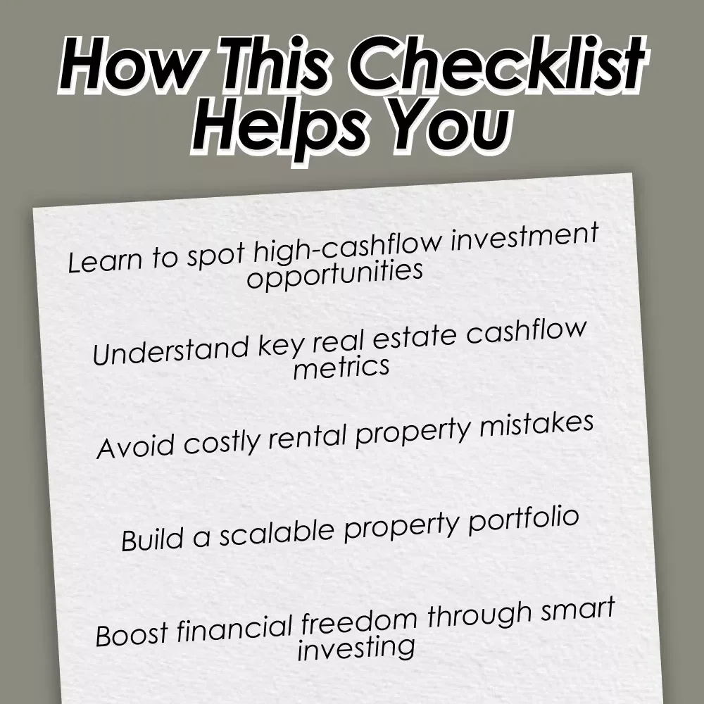 The Positive Cashflow Property Investor's Action Plan – How to Get Positive Cashflow Property | Real Estate Investing Checklist | Digital Download