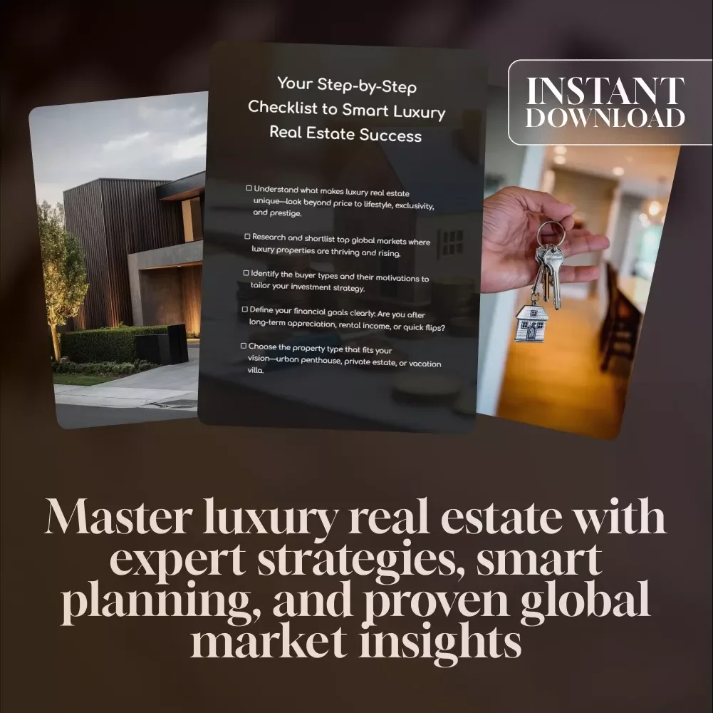 Your Step-by-Step Checklist to Smart Luxury Real Estate Success | Digital Download | Luxury Real Estate Investment Tips Guide & eBook