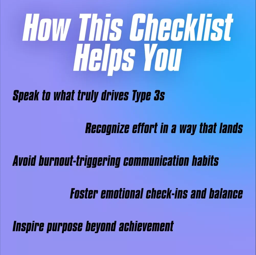 Motivation Magic for the Enneagram 3: The Ultimate Achiever’s Checklist | Digital Download for How to Motivate Enneagram 3 | Instant Guide to Motivate Type 3s