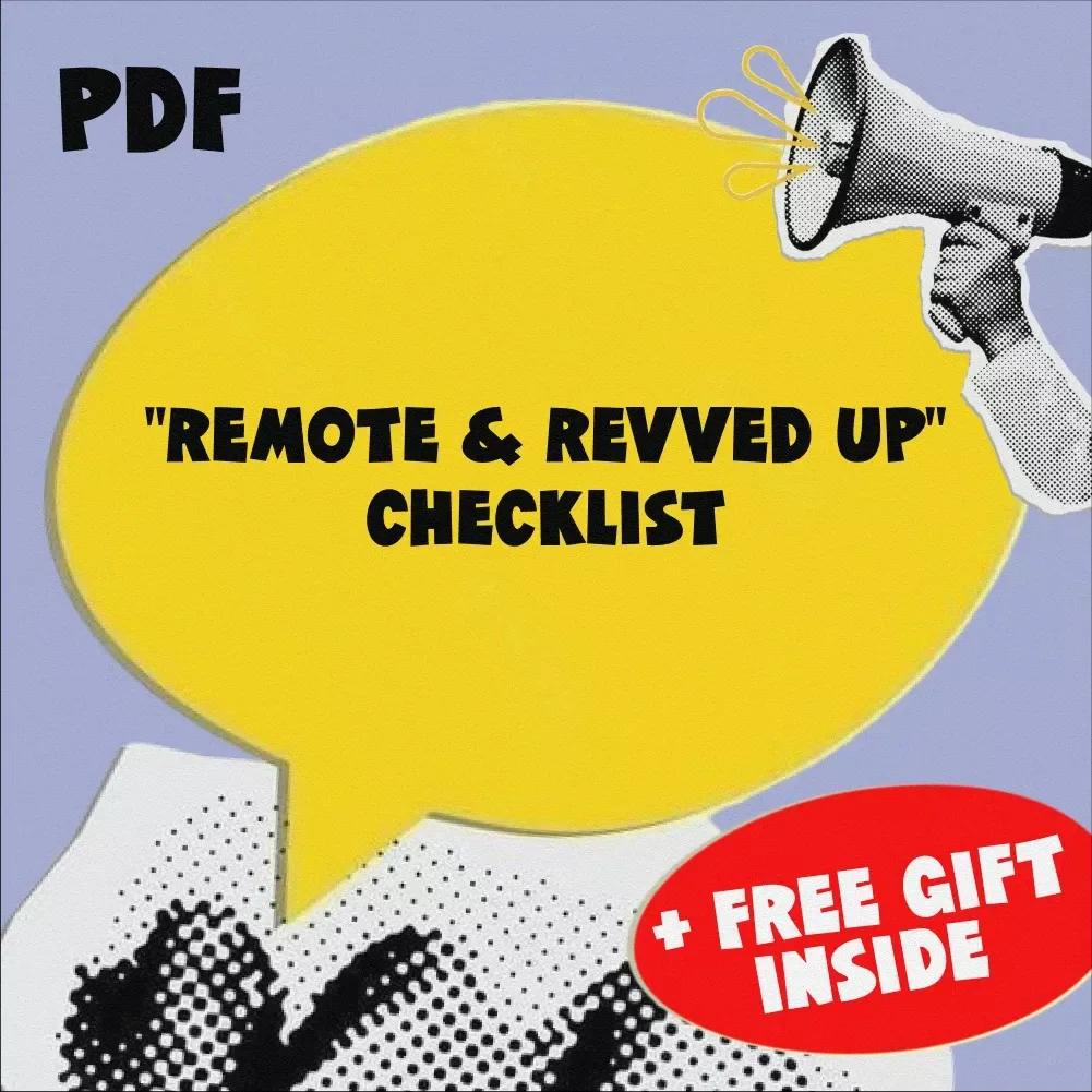 Remote & Revved Up Checklist | Motivate Remote Teams | Digital Download for Managers & Leaders