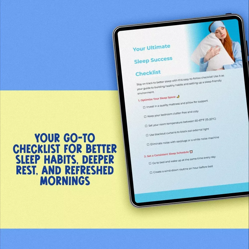 Your Ultimate Sleep Success Checklist – Digital Download for How to Get Better Quality Sleep, Night Routine Guide & Healthy Sleep Tips
