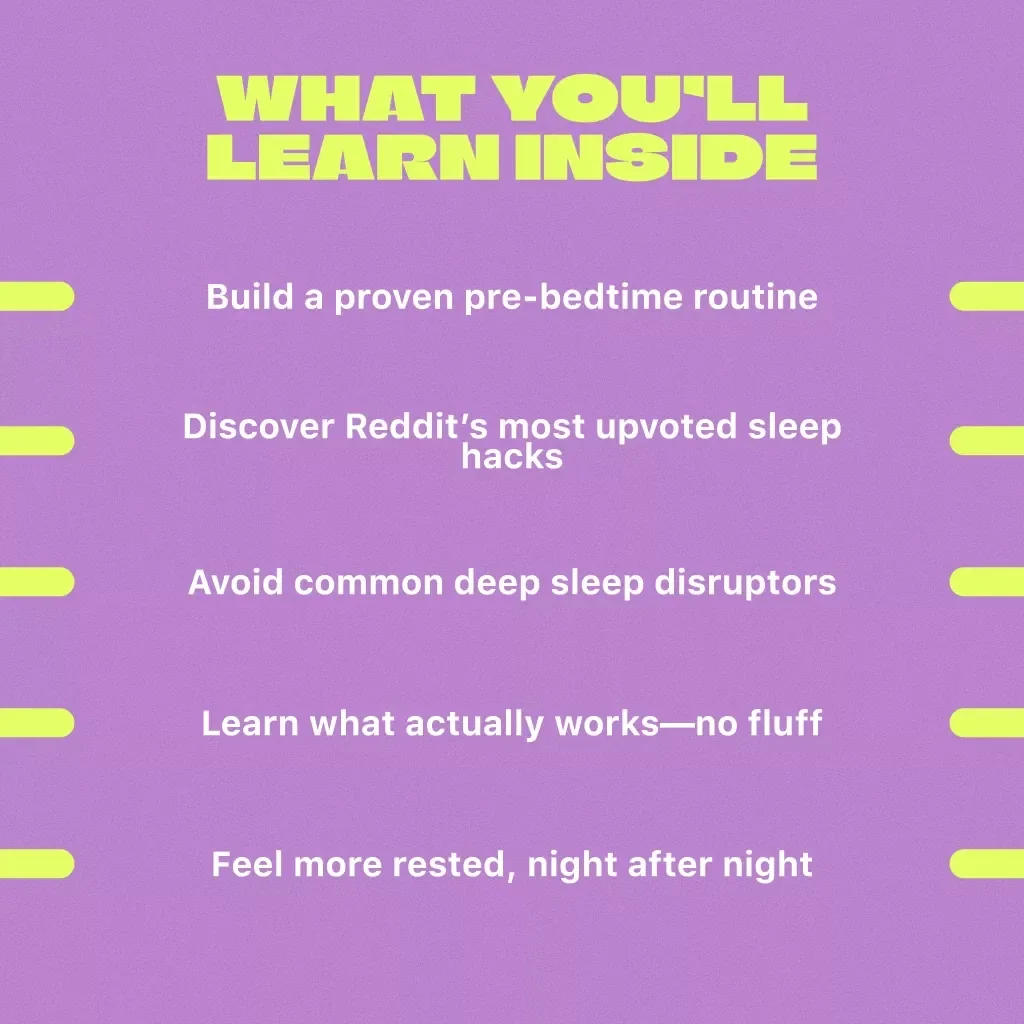 Proven Tips and Reddit’s Best Advice for Restorative Nights | Improve Deep Sleep Reddit Guide | Sleep Checklist eBook PDF