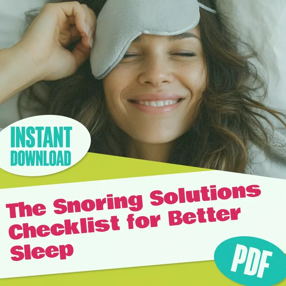 The Snoring Solutions Checklist for Better Sleep | Printable Guide for How to Improve Snoring | Instant Digital Download