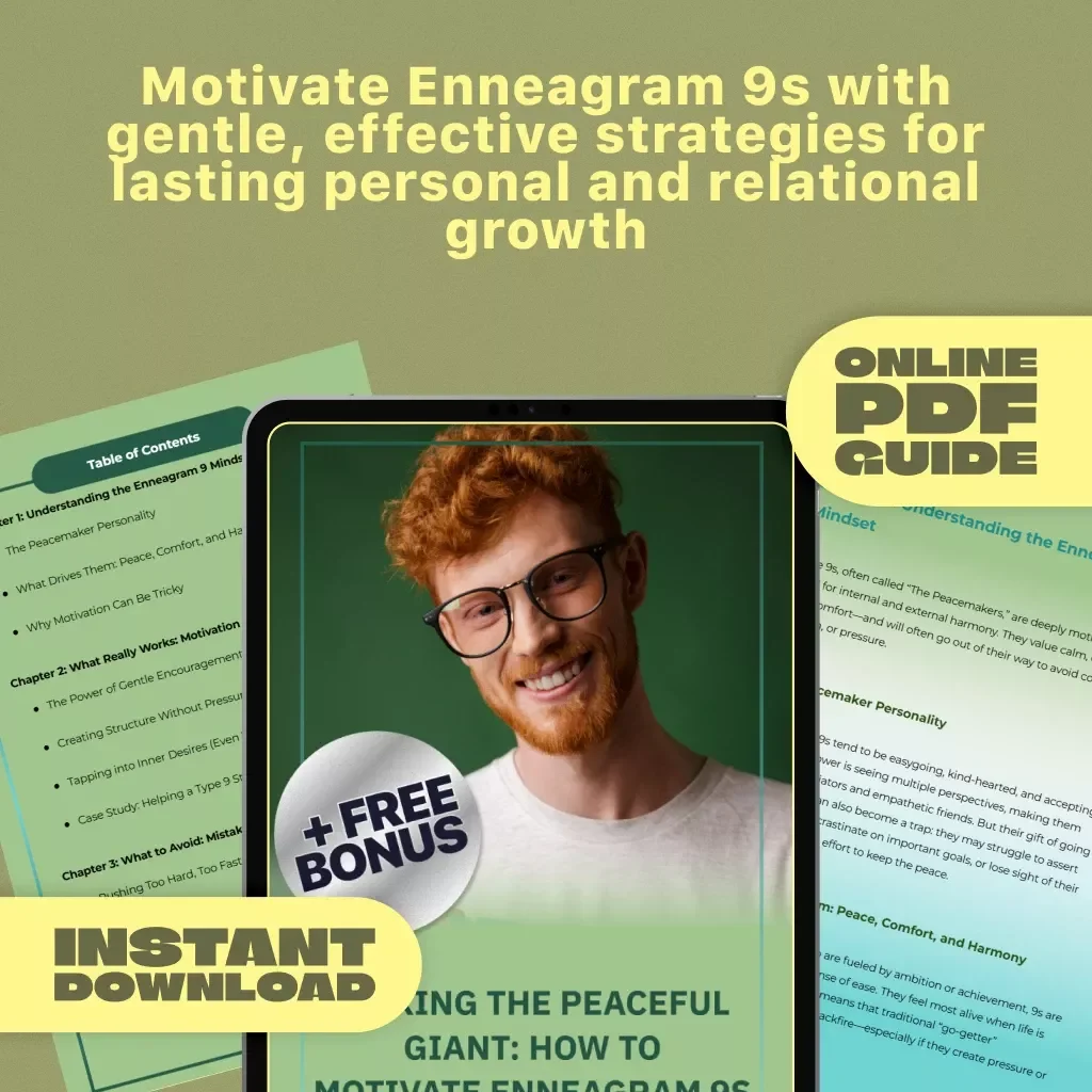 Waking the Peaceful Giant: How to Motivate Enneagram 9s | Digital Guide for Understanding and Inspiring Type 9s | Motivation for Peacemakers