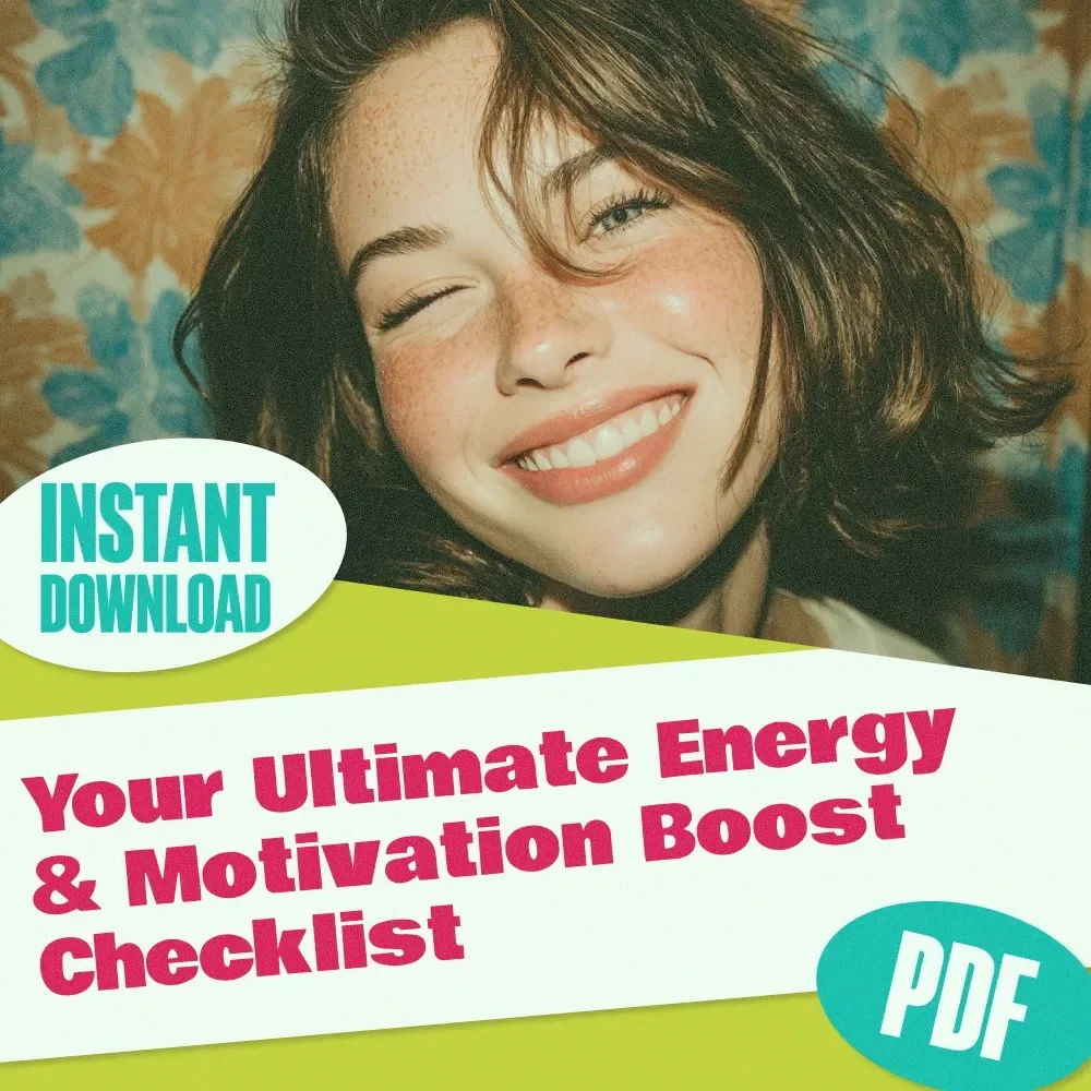 Your Ultimate Energy & Motivation Boost Checklist – How to Be More Energetic and Motivated Daily | Digital Download PDF