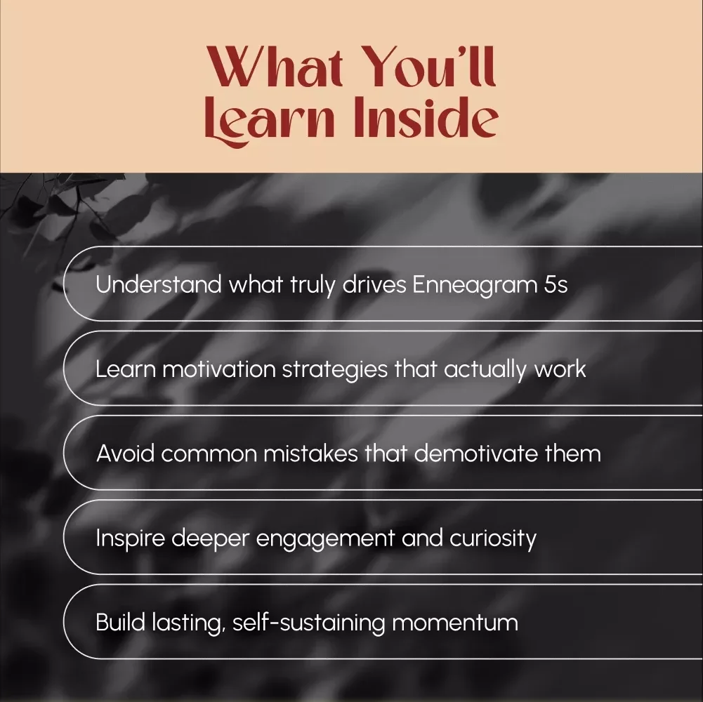 Unlocking the Spark: How to Motivate the Curious Enneagram 5 | Guide to Motivate Enneagram 5 | Enneagram 5 Motivation Tips PDF