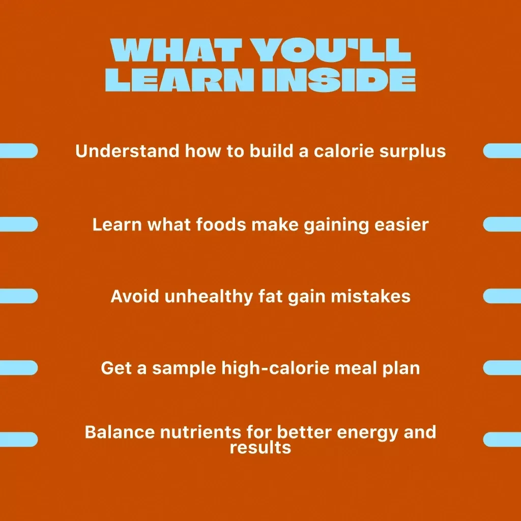 The Guide to Increasing Calories for Healthy Weight Gain | How to Increase Calories to Gain Weight | High-Calorie Diet eBook for Healthy Weight Gain
