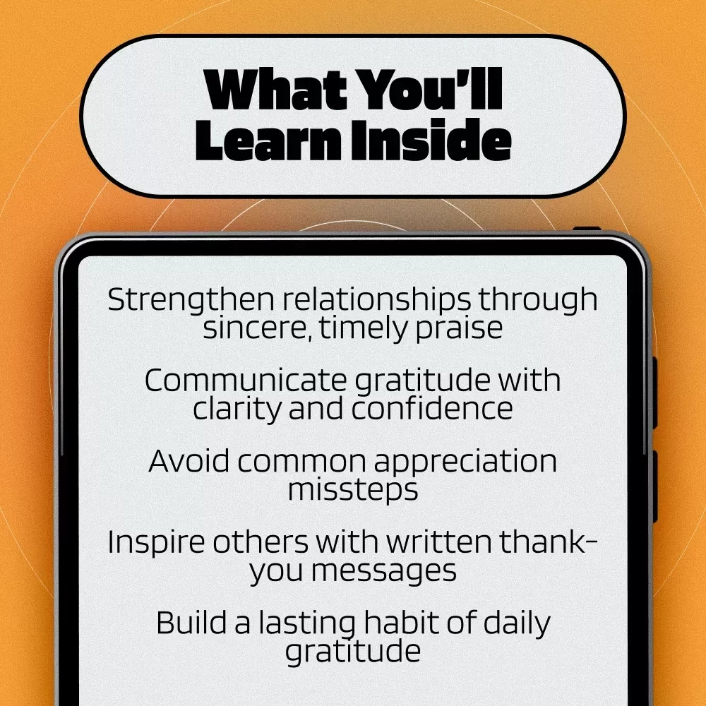 The Power of Thank You: Inspirational Words of Appreciation to Lift Others Up | Gratitude eBook | Digital Download Guide