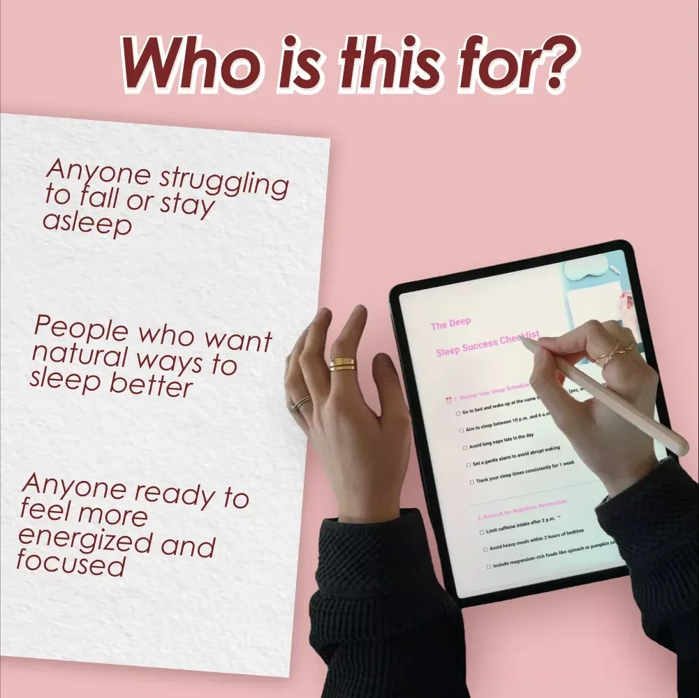 The Deep Sleep Success Checklist – Natural Sleep Routine Guide to Increase Deep Sleep Naturally, Sleep Hygiene Printable, Night Routine Digital Download