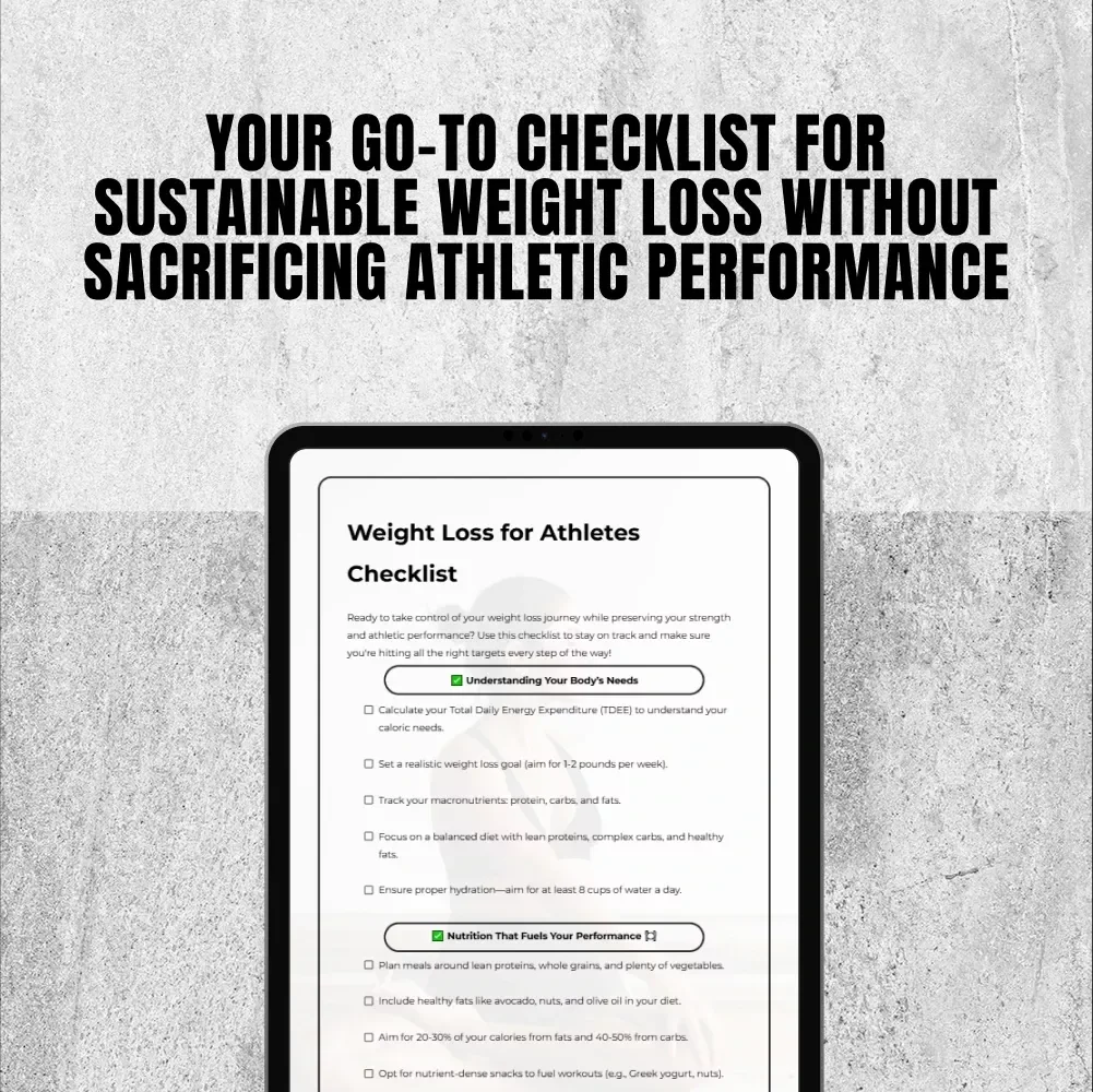 Weight Loss for Athletes Checklist | How to Lose Weight as an Athlete | Digital Fitness Guide for Athletic Fat Loss