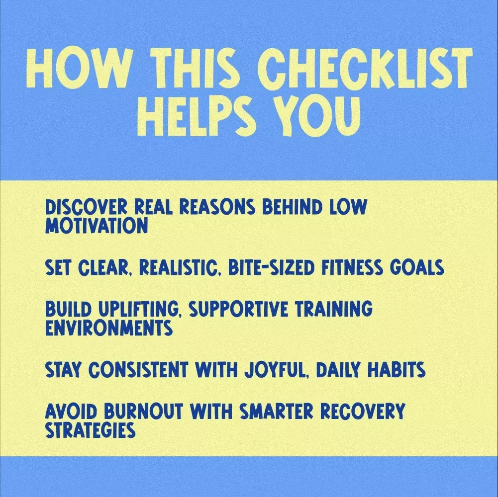 The Lazy Athlete Motivation Kickstart Checklist | How to Motivate a Lazy Athlete | Printable Motivation Guide for Teens & Adults