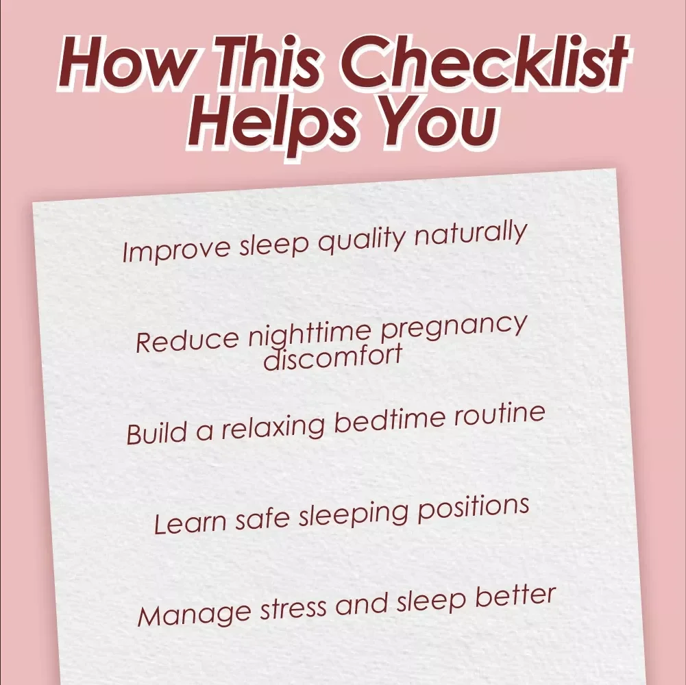 Sleep Like A Dream With This First Trimester Checklist – How to Sleep When Pregnant First Trimester Printable Guide