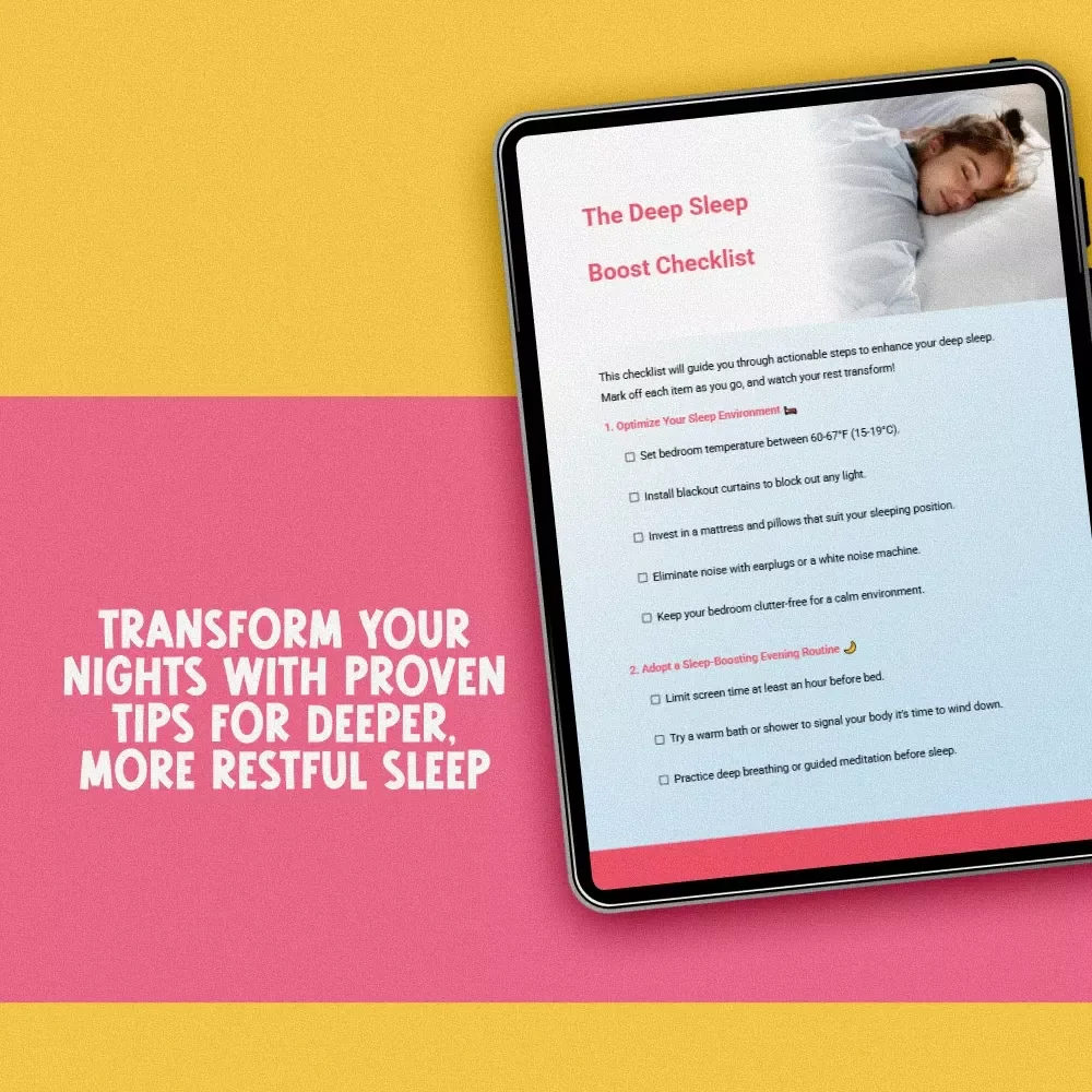 The Deep Sleep Boost Checklist | How to Increase Your Deep Sleep | Night Routine Checklist for Better Sleep Quality | Sleep Hygiene Digital Download