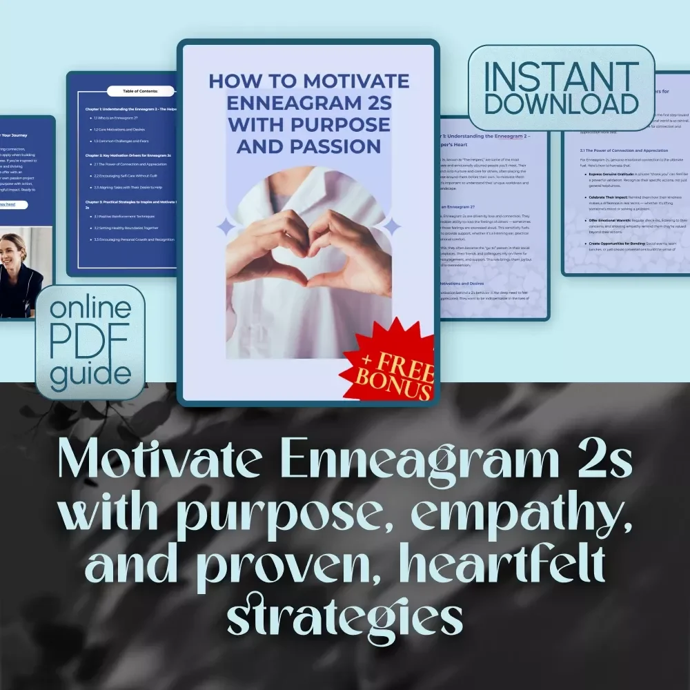 How to Motivate Enneagram 2s with Purpose and Passion | Enneagram 2 Guide | Digital Download for Understanding and Inspiring Helpers