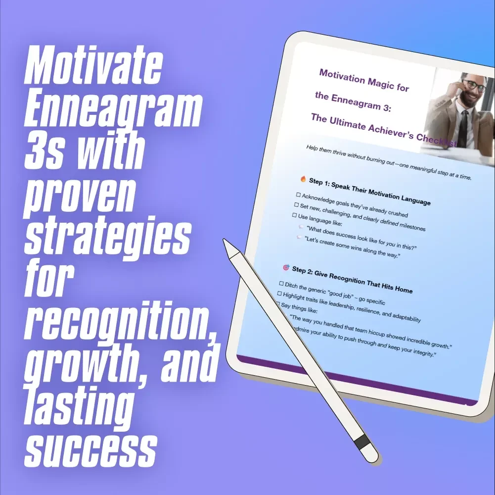 Motivation Magic for the Enneagram 3: The Ultimate Achiever’s Checklist | Digital Download for How to Motivate Enneagram 3 | Instant Guide to Motivate Type 3s