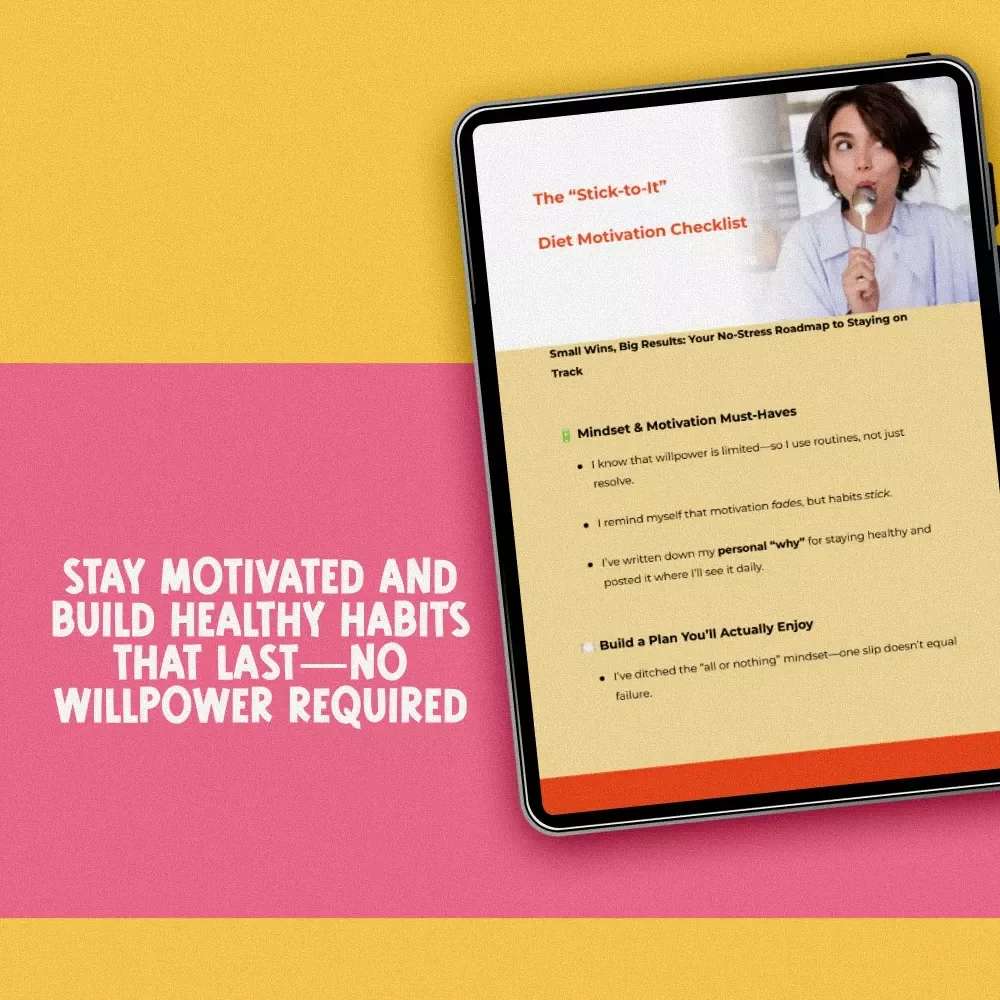 The “Stick-to-It” Diet Motivation Checklist | Printable How to Motivate Yourself to Stick to a Diet | Healthy Habits PDF