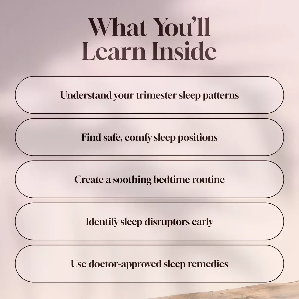 Sleeping For Two And Getting Through Your First Trimester Guide | How to Sleep When Pregnant First Trimester | Sleep Tips eBook PDF