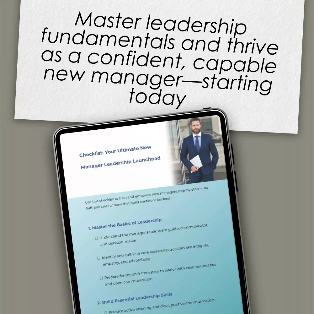 Checklist: Your Ultimate New Manager Leadership Launchpad | How to Train a New Manager in Leadership | Printable Digital Download for First-Time Leaders