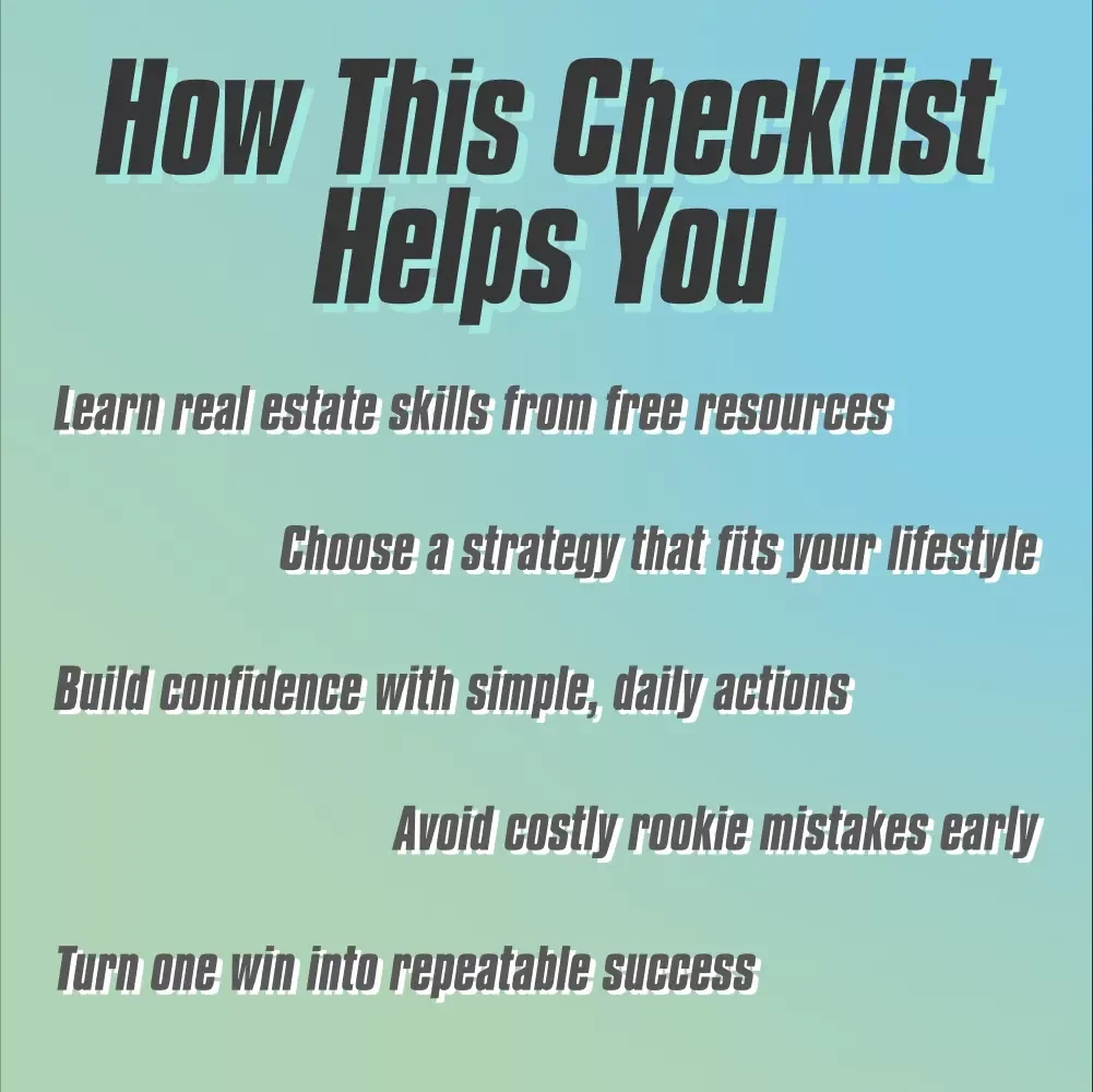 Real Estate Rookie at 18 – Checklist to Learn How to Get Into Real Estate at 18 | Beginner Real Estate Guide for Teens and Young Adults