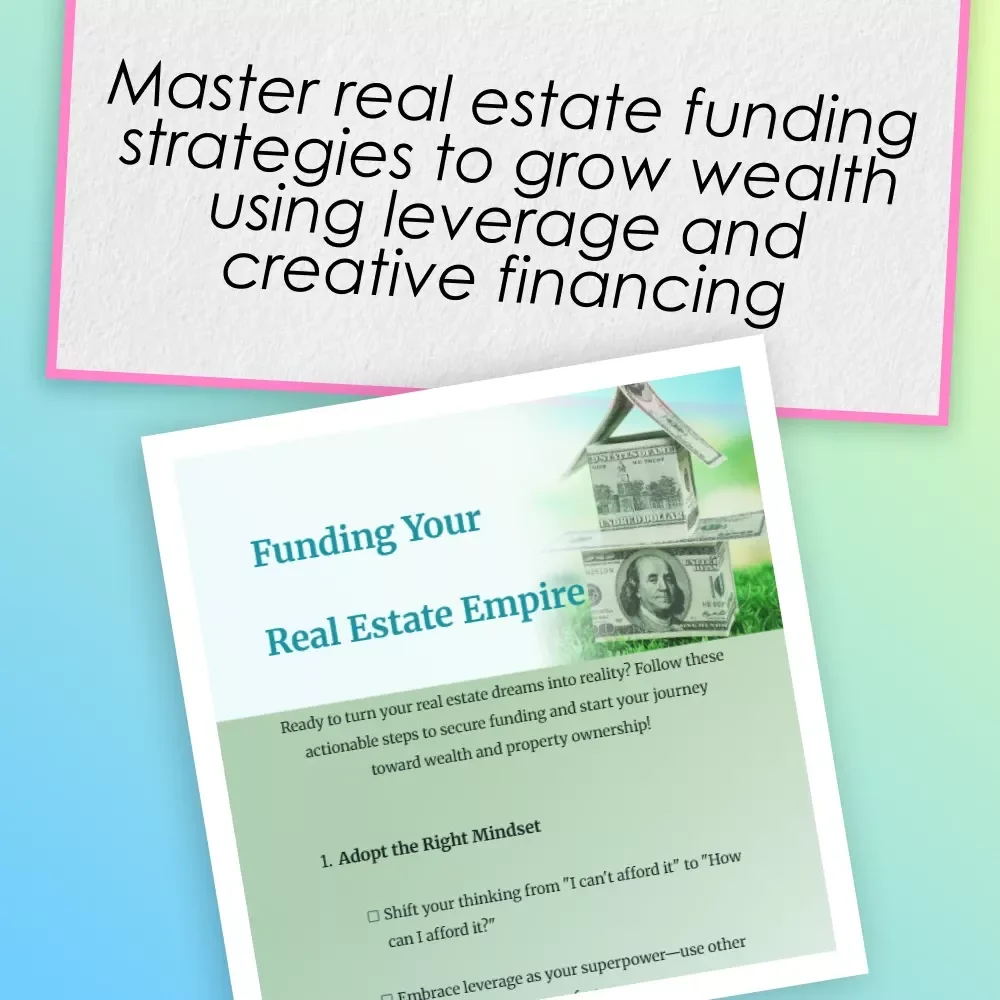 Funding Your Real Estate Empire Checklist | How to Get Funding for Real Estate Business | Digital Download Guide for Real Estate Investors