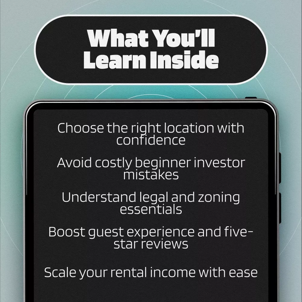 How to Buy Short-Term Rental Property eBook | Learn How to Buy Short Term Rental Property | Real Estate Investing Guide for Beginners