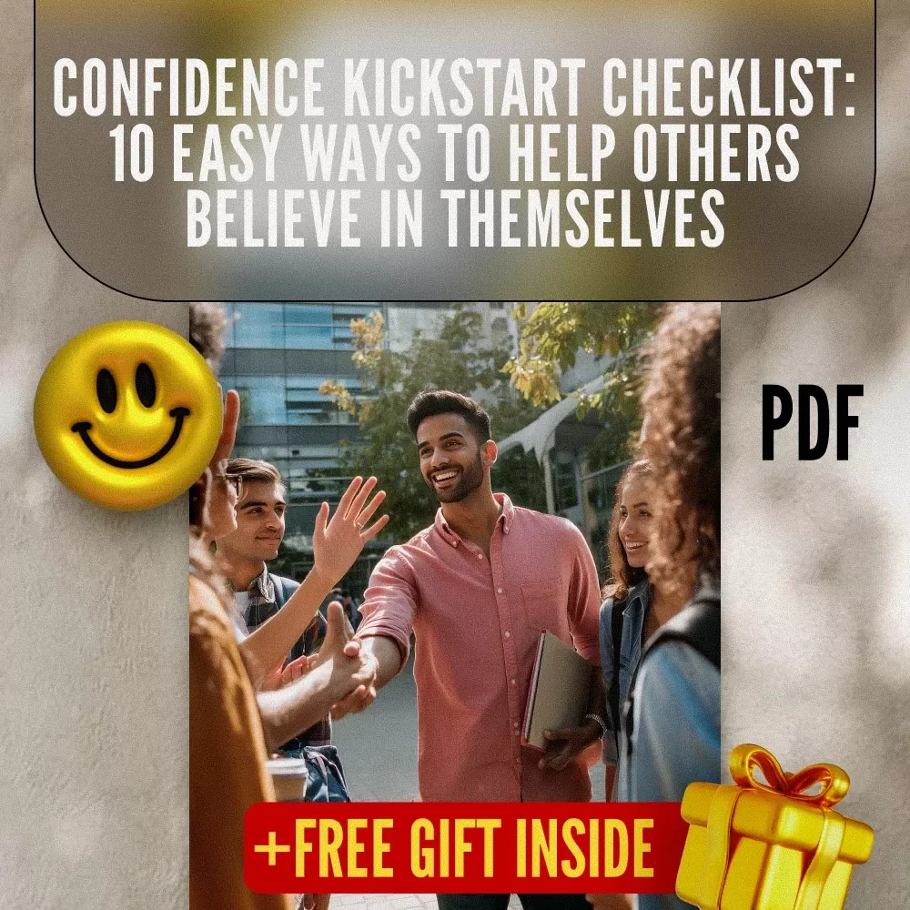 Confidence Kickstart Checklist: 10 Easy Ways to Help Others Believe in Themselves | How to Instill Confidence in Others Printable Guide | Digital Download