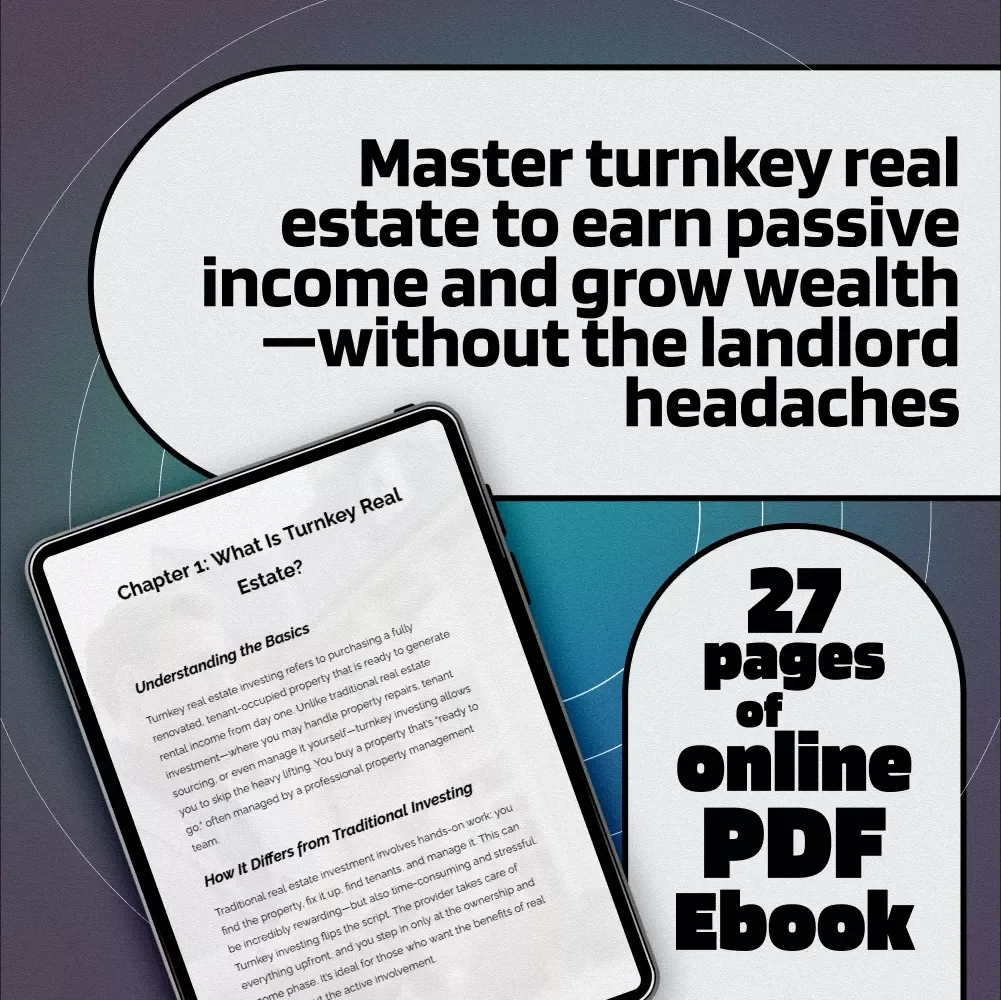 Mastering Turnkey Real Estate for Passive Wealth | eBook Guide for Turnkey Real Estate Investments | Digital Download for Passive Income Seekers