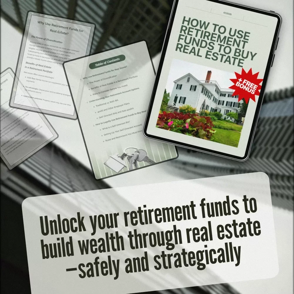 How to Use Retirement Funds to Buy Real Estate | Self-Directed IRA Guide, eBook for Investors, Retirement Real Estate Checklist PDF