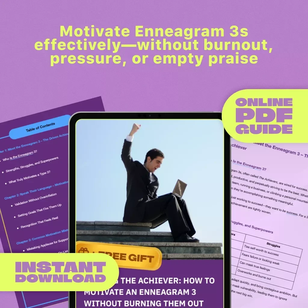 Fueling the Achiever: How to Motivate an Enneagram 3 Without Burning Them Out | Enneagram 3 Motivation Guide | How to Motivate Enneagram 3 Digital Download