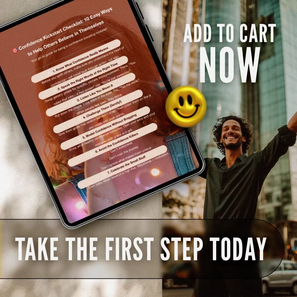 Confidence Kickstart Checklist: 10 Easy Ways to Help Others Believe in Themselves | How to Instill Confidence in Others Printable Guide | Digital Download