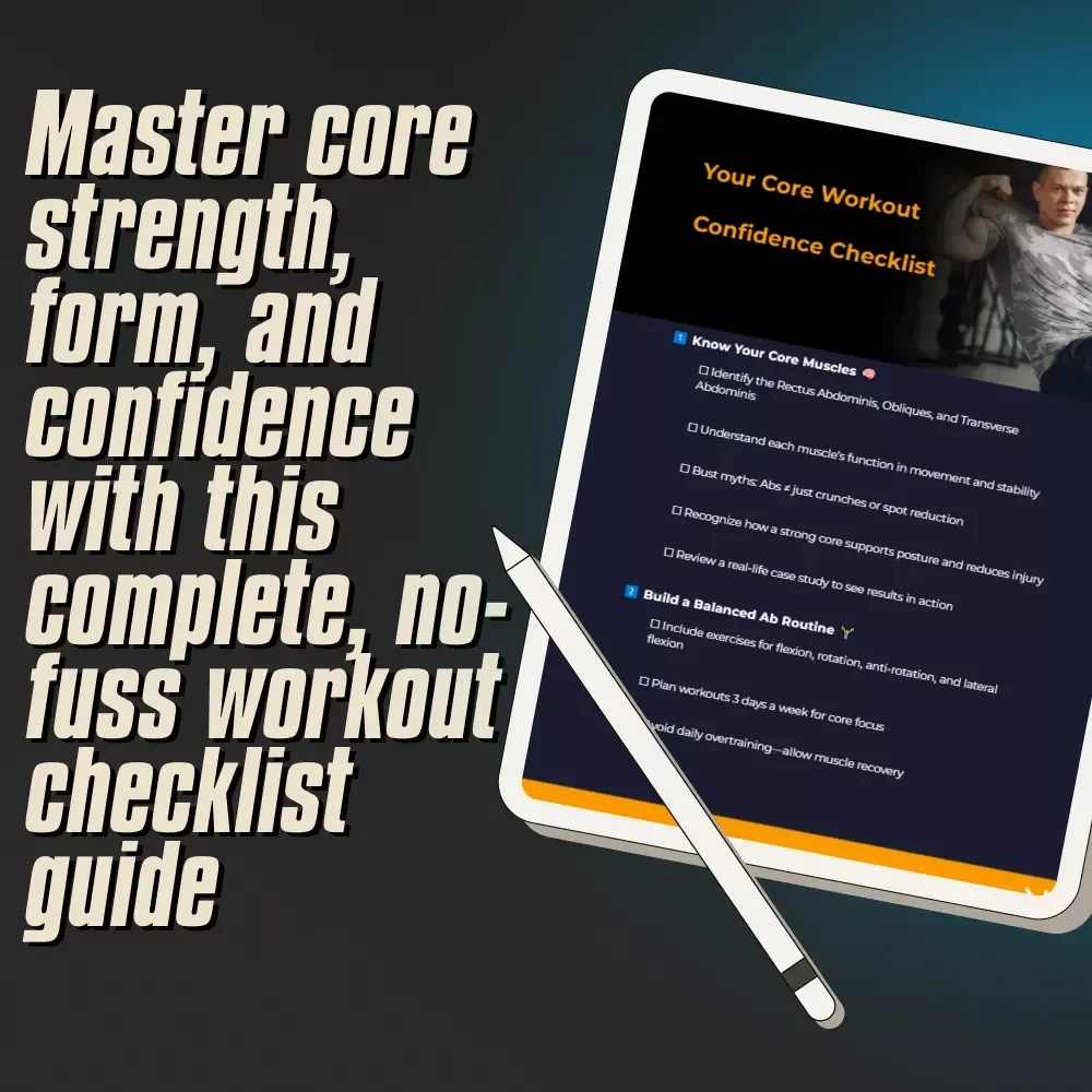 Your Core Workout Confidence Checklist | Full Ab Workout Routine PDF | Core Strength Guide | Bodyweight & Home Ab Exercises | Digital Download