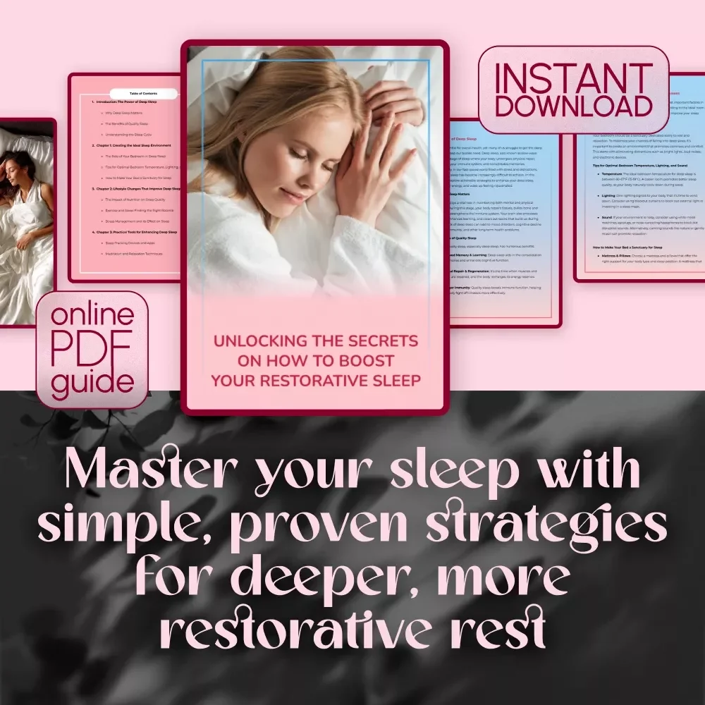 Unlocking the Secrets on How to Boost Your Restorative Sleep – Deep Sleep Guide | How to Increase Your Deep Sleep | Sleep Checklist & Tips eBook PDF