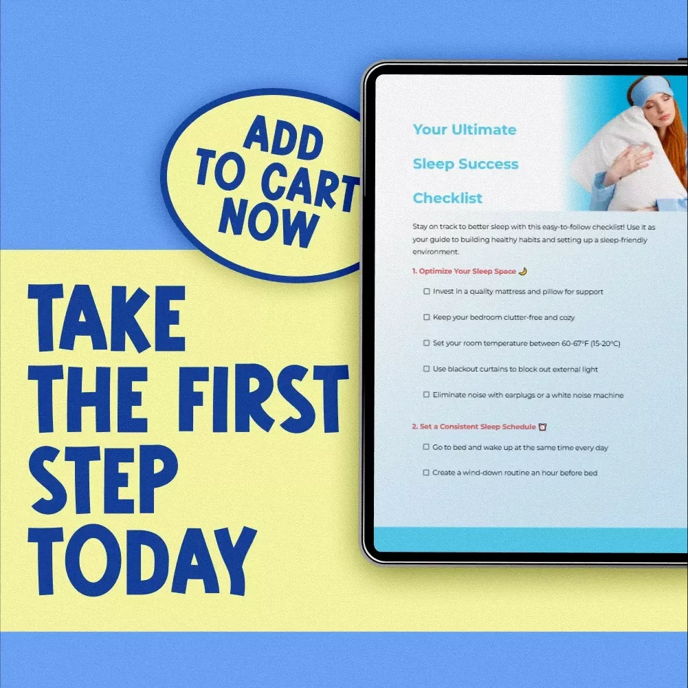 Your Ultimate Sleep Success Checklist – Digital Download for How to Get Better Quality Sleep, Night Routine Guide & Healthy Sleep Tips