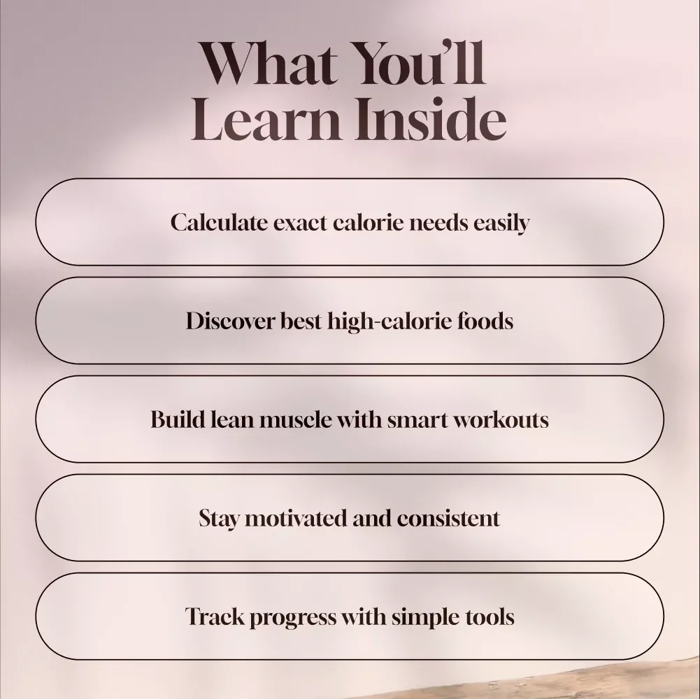 The Ultimate Guide to Increasing Calories for Healthy Weight Gain | eBook for How to Increase Calories to Gain Weight, Digital Download for Weight Gain Journey