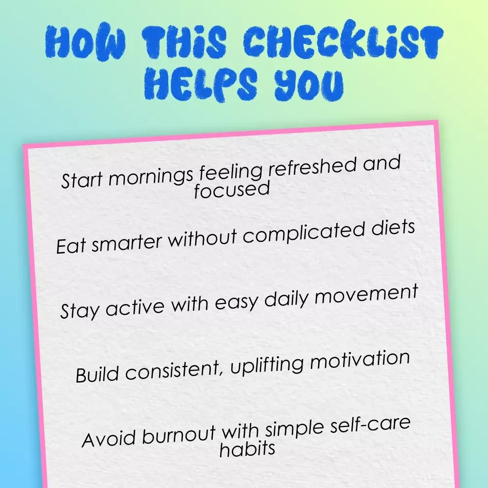 Your Ultimate Energy & Motivation Boost Checklist – How to Be More Energetic and Motivated Daily | Digital Download PDF