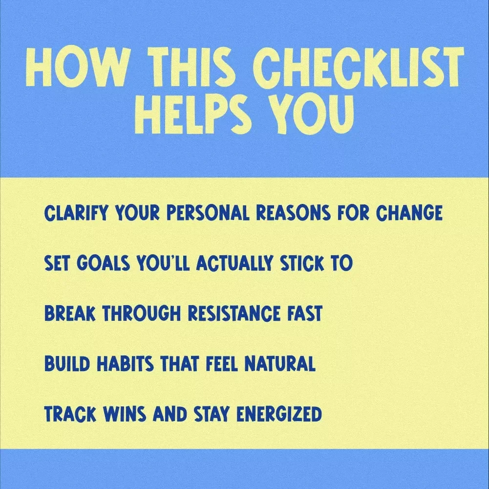 Your Ultimate Motivation Kickstart Checklist | Digital Guide to How to Motivate Yourself to Change Your Behavior