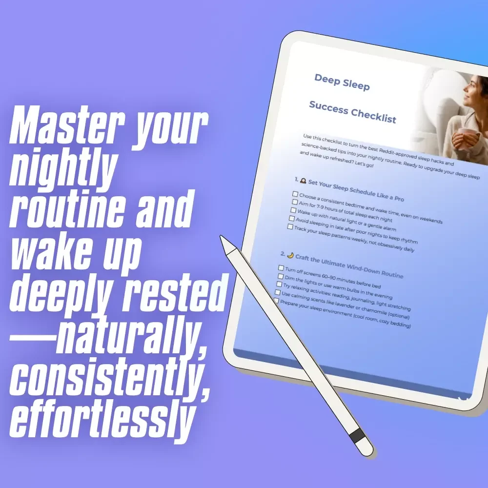 Deep Sleep Success Checklist | Digital Download to Improve Deep Sleep | Reddit-Approved Night Routine for Better Rest