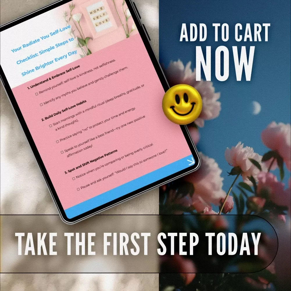 Your Radiate You Self-Love Checklist: Simple Steps to Shine Brighter Every Day | Self-Love Checklist | Ways to Self Love Guide | Digital Download