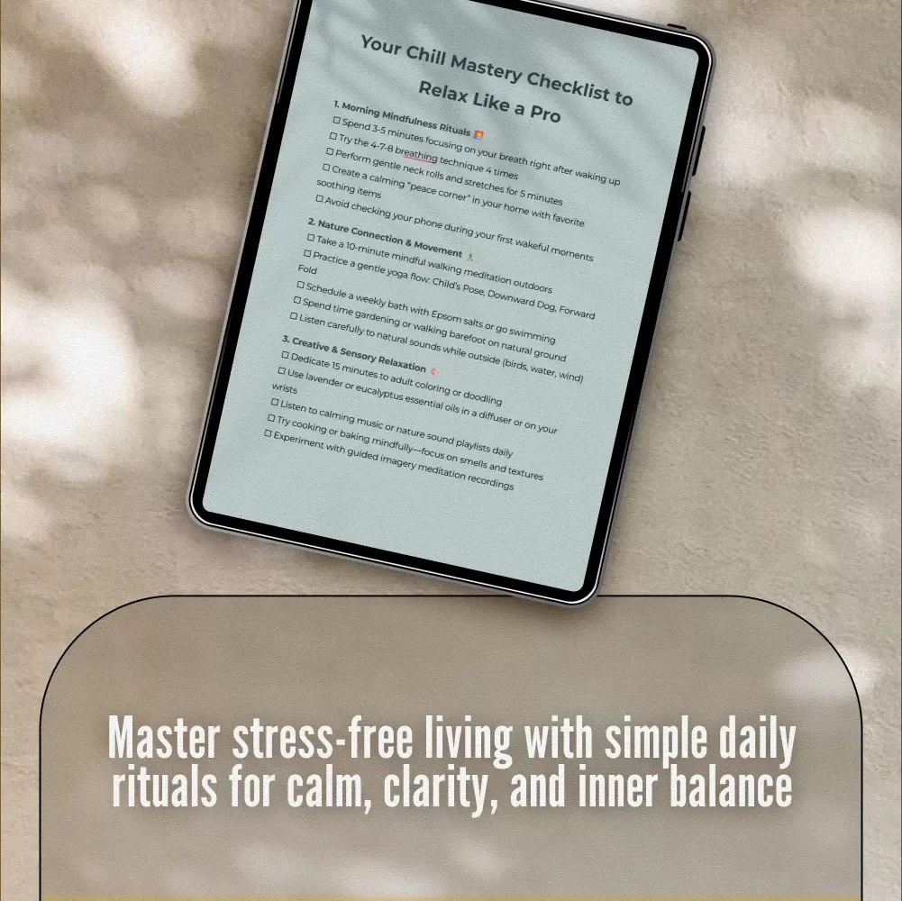 Your Chill Mastery Checklist to Relax Like a Pro | Digital Download | 100 Ways to Relax | Relaxation Checklist Printable