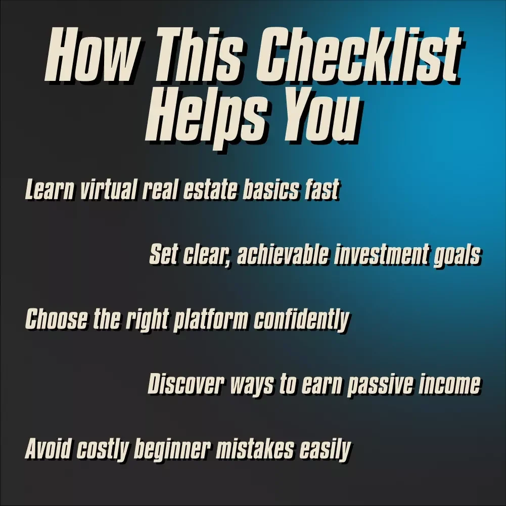 Virtual Real Estate Investing Made Simple Checklist | Digital Download | Virtual Real Estate Investing Guide for Beginners | Passive Income Strategy