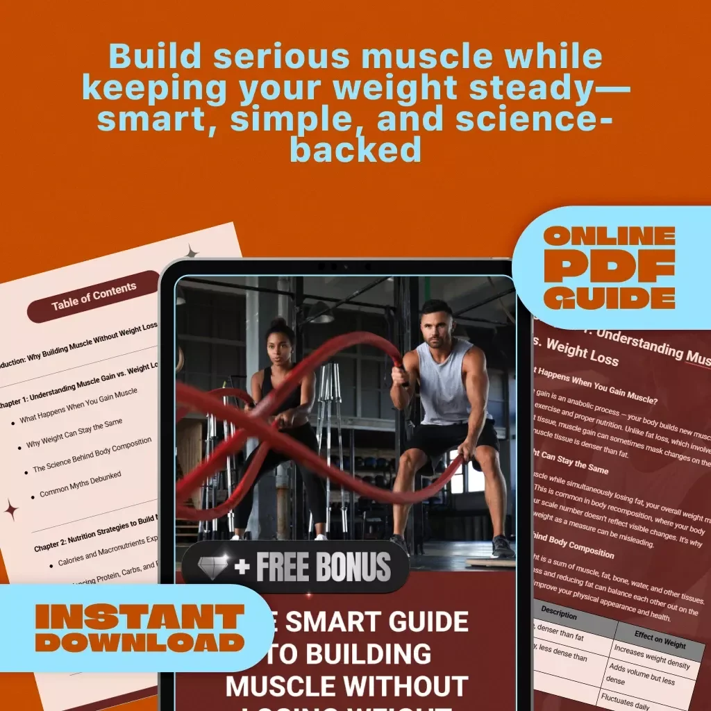 The Smart Guide to Building Muscle Without Losing Weight – Digital Guide | How to Gain Muscle Without Losing Weight | Fitness eBook PDF Download