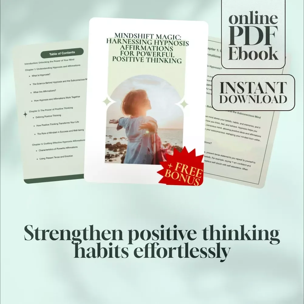 MindShift Magic: Harnessing Hypnosis Affirmations for Powerful Positive Thinking | Positive Thinking eBook | Hypnosis Affirmations Guide