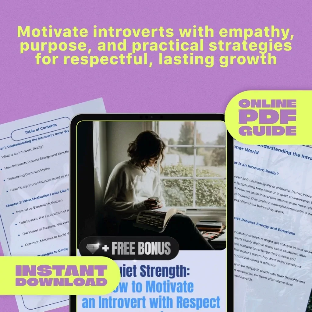 Quiet Strength: How to Motivate an Introvert with Respect and Insight | Digital Guide for Parents, Teachers & Managers | How to Motivate an Introvert eBook PDF Download