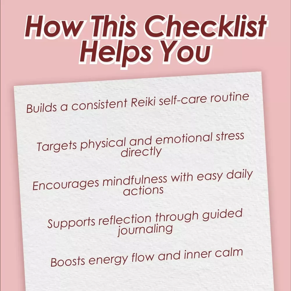 Your Reiki Stress Relief Checklist | Digital Reiki Checklist for Stress Reduction, Self-Healing & Energy Alignment