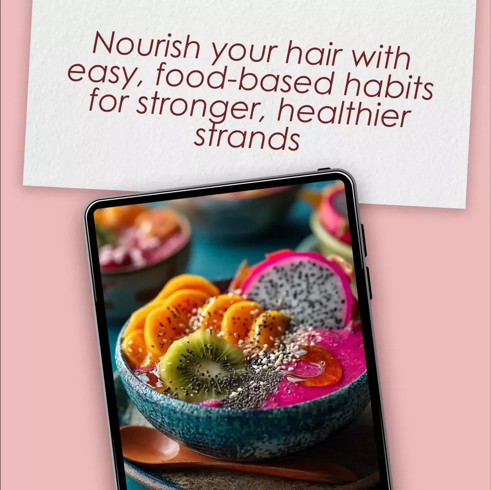 Strong Hair Starts on Your Plate Checklist | Food for Strong Hair Digital Guide | Hair Health Nutrition PDF
