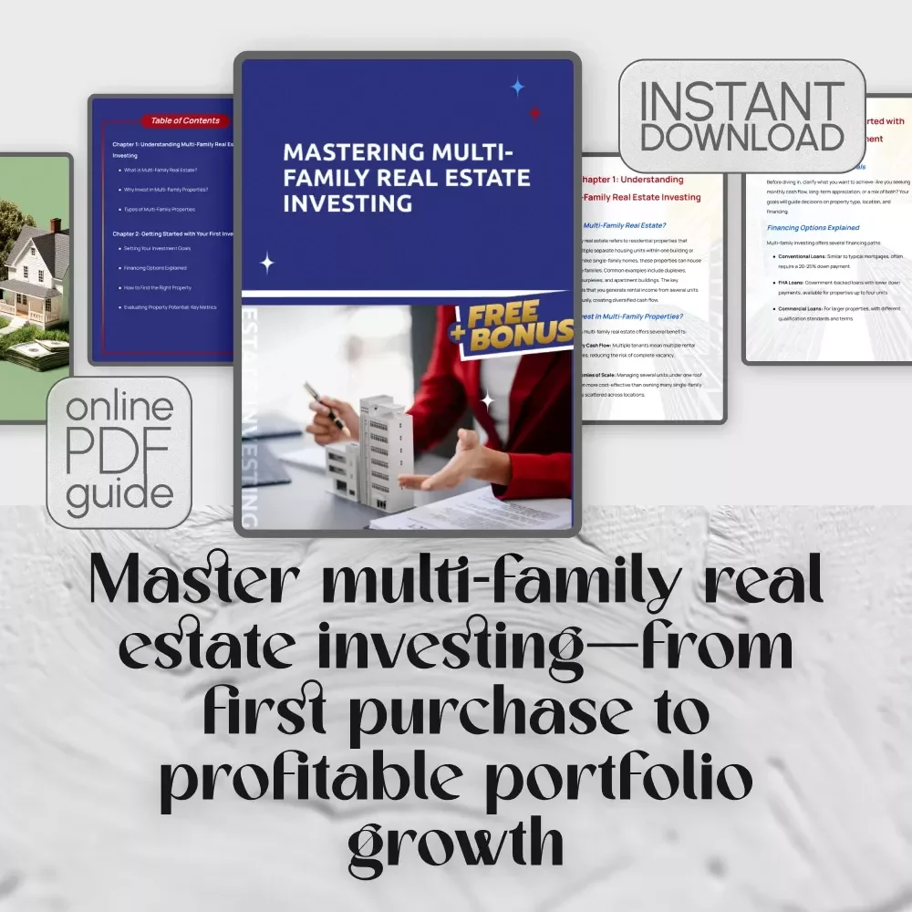 Mastering Multi-Family Real Estate Investing Guide | Real Estate Investment eBook | Digital Download for Multi-Family Real Estate Investing