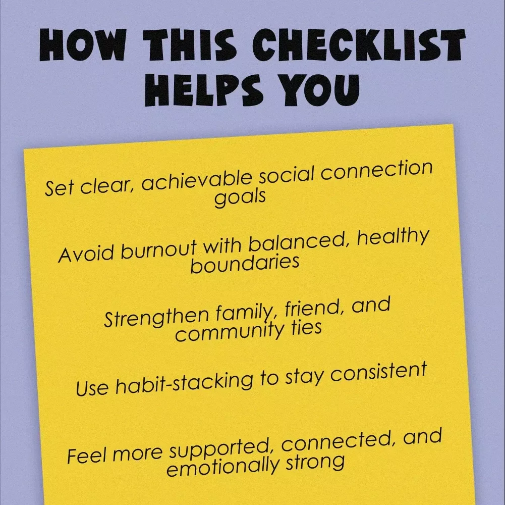 The “Stronger Together” Social Goals Checklist | Digital Download | Examples of Social Goals | Goal Setting PDF